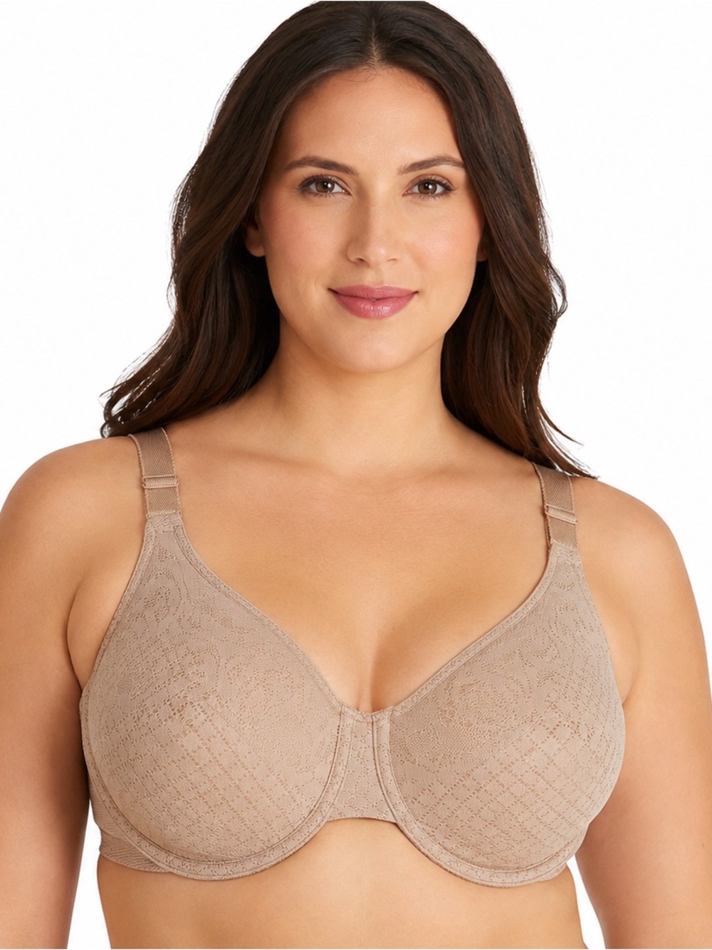 Wacoal Visual Effects Minimizer Bra 857210 Sand Nude 34 DDD Underwire
